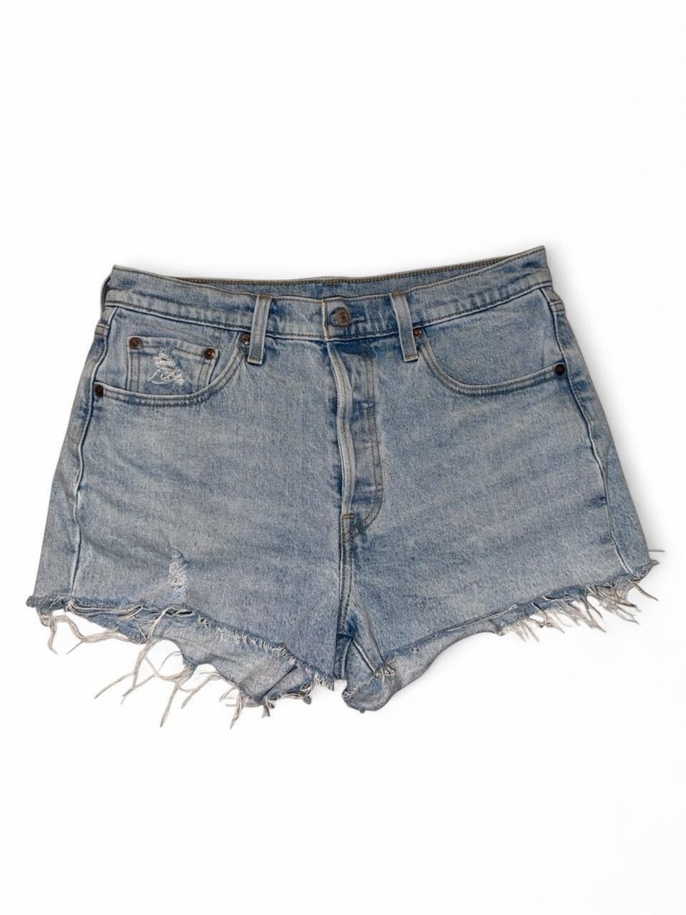 Levi 501 Light Blue Denim Cutoff Shorts